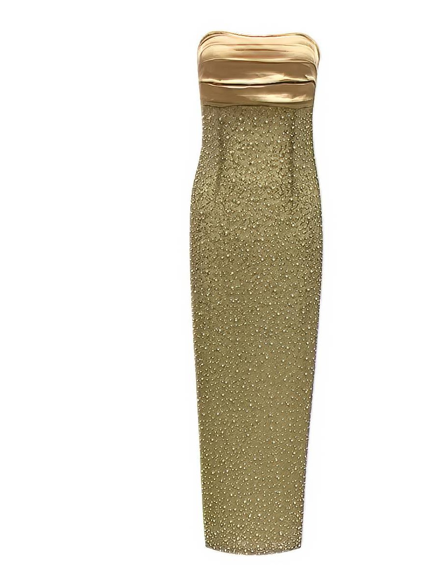 Bustier bandeau doré pour soirée festive