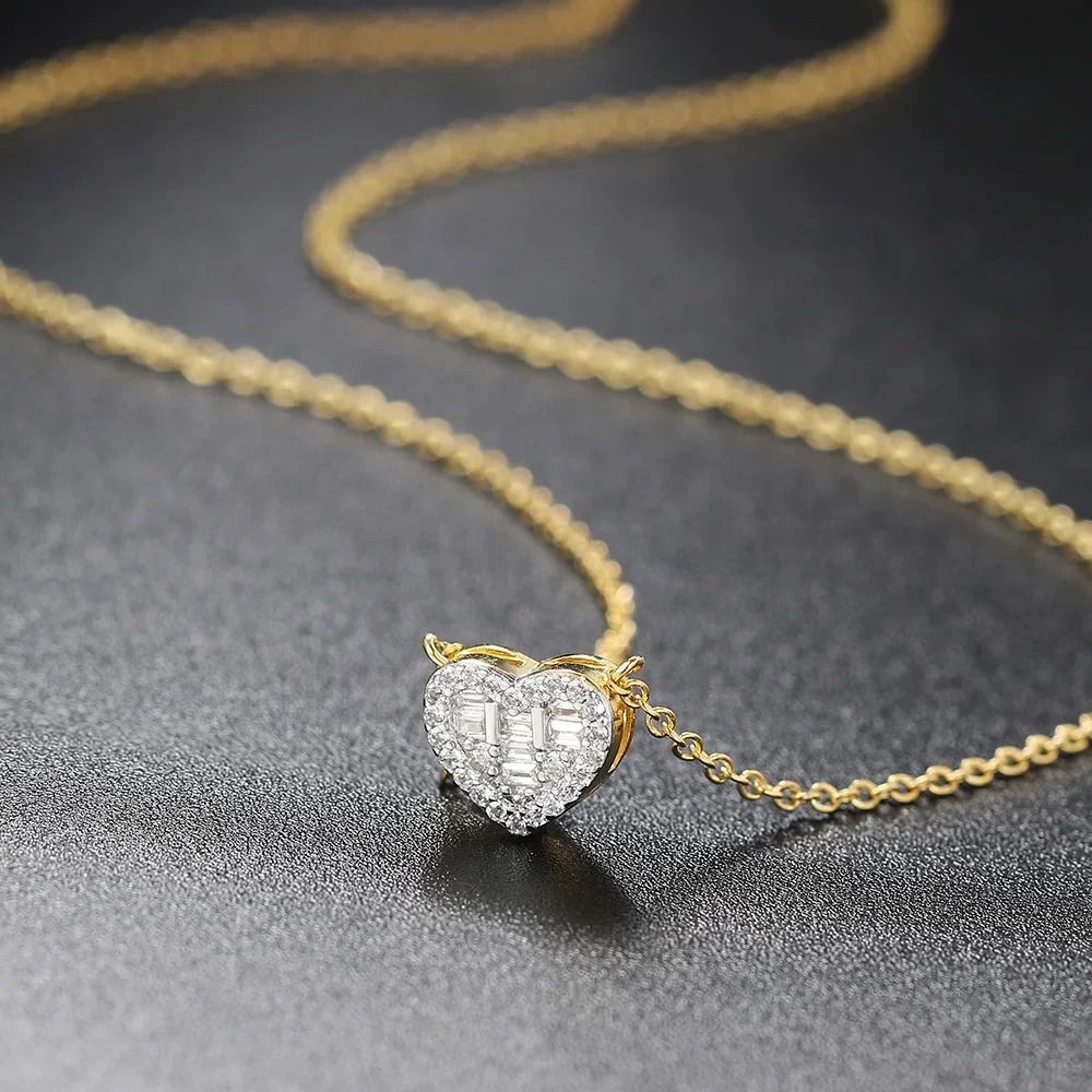 Collier cœur cristal doré, détail de la chaîne