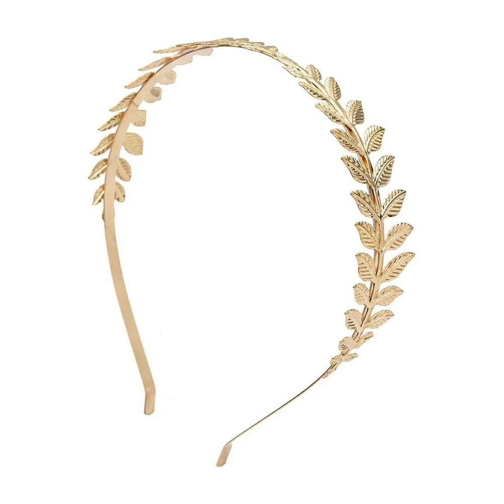 Serre-tête couronne de feuilles dorées baroque